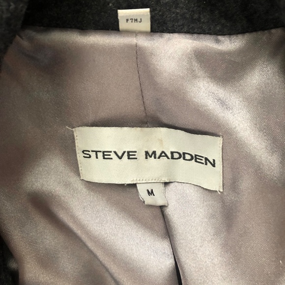 Charcoal Grey Steve Madden Peacoat - Picture 4 of 4